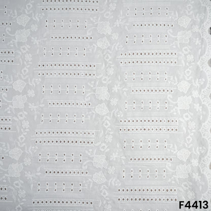 Hakoba Thread Emroidered Crepe Fabric-F4413