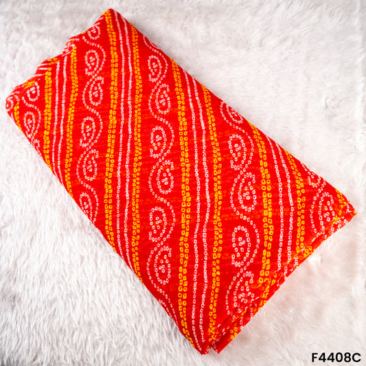 Bandhani Printed Georgette Fabric-F4408