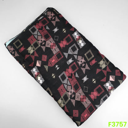 Digital Print Satin Crepe Fabric-F3757