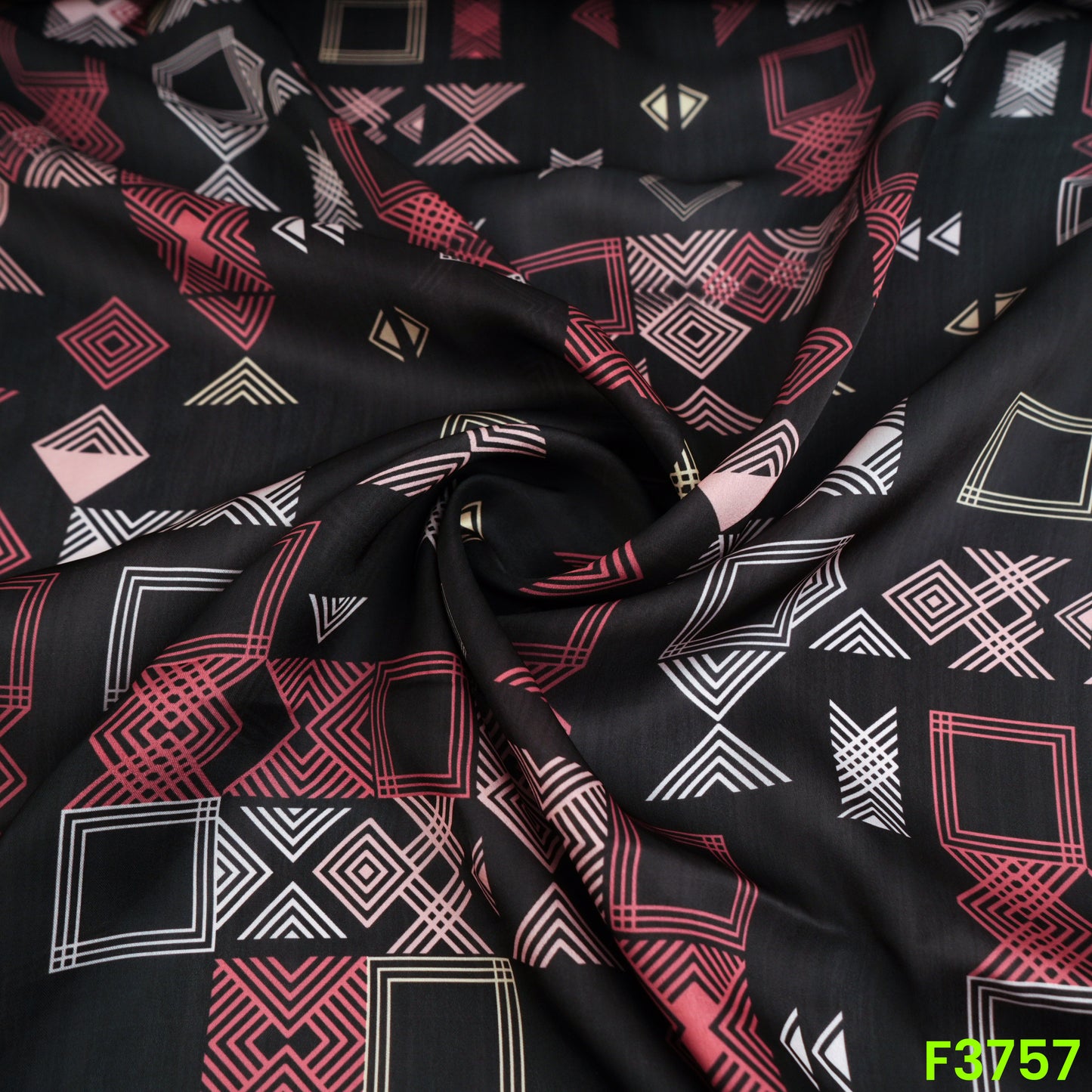 Digital Print Satin Crepe Fabric-F3757