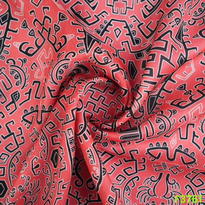 Digital Print Satin Crepe Fabric-F3761