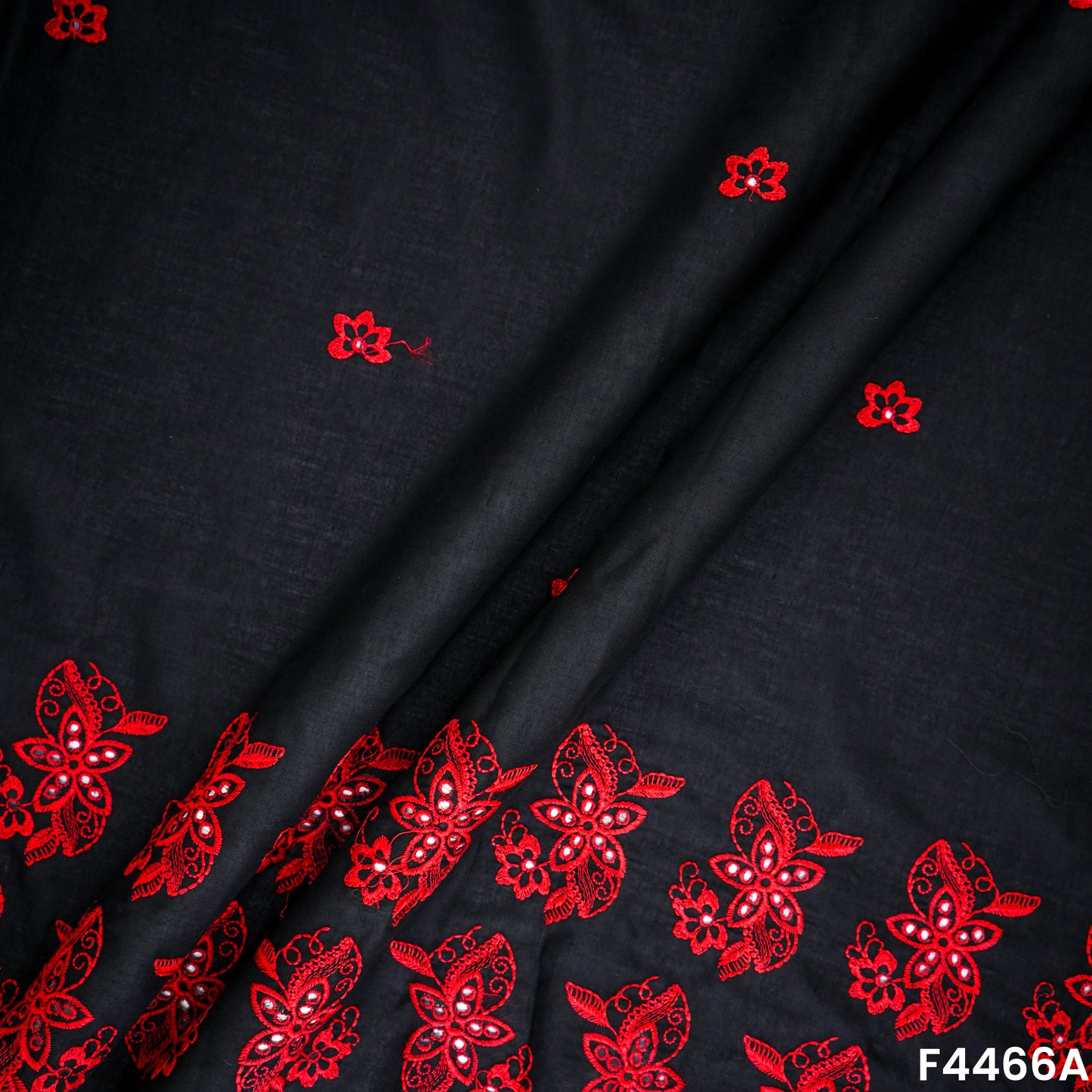 Thread Work Hakoba Cambric Cotton fabric-F4466