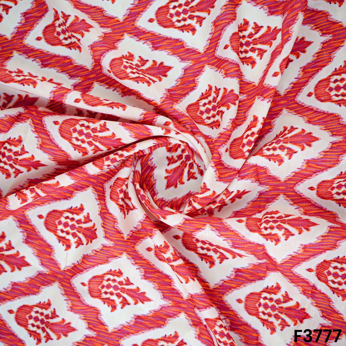 Digital Print Muslin Cotton Fabric- F3777