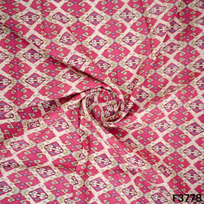 Patola Print Muslin Cotton Fabric- F3778