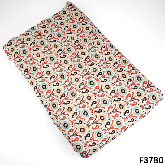 Patola Print Muslin Cotton Fabric- F3780