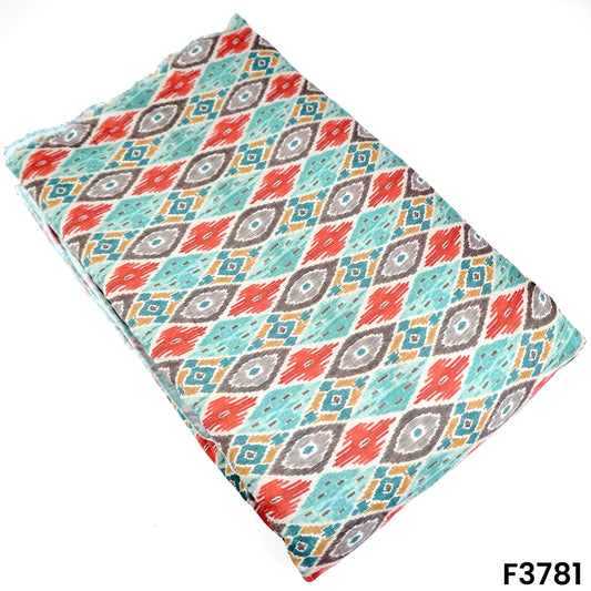 Patola Print Muslin Cotton Fabric- F3781