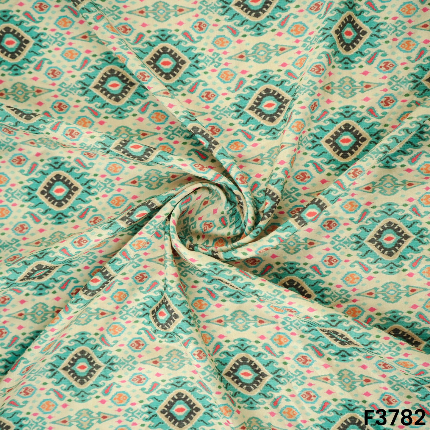Patola Print Muslin Cotton Fabric- F3782