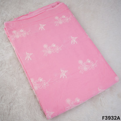 Thread Embroidered Mul Cotton Fabric- F3932