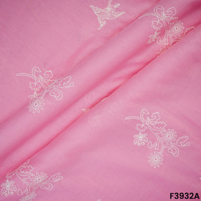 Thread Embroidered Mul Cotton Fabric- F3932