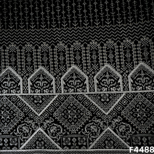 Embroidered Thread Sequins Velvet Fabric - F4488