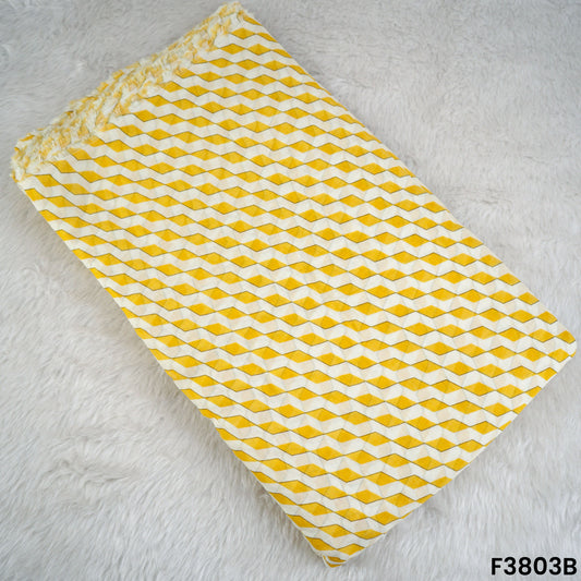 Digital Print Viscose Mul Chanderi Fabric- F3803