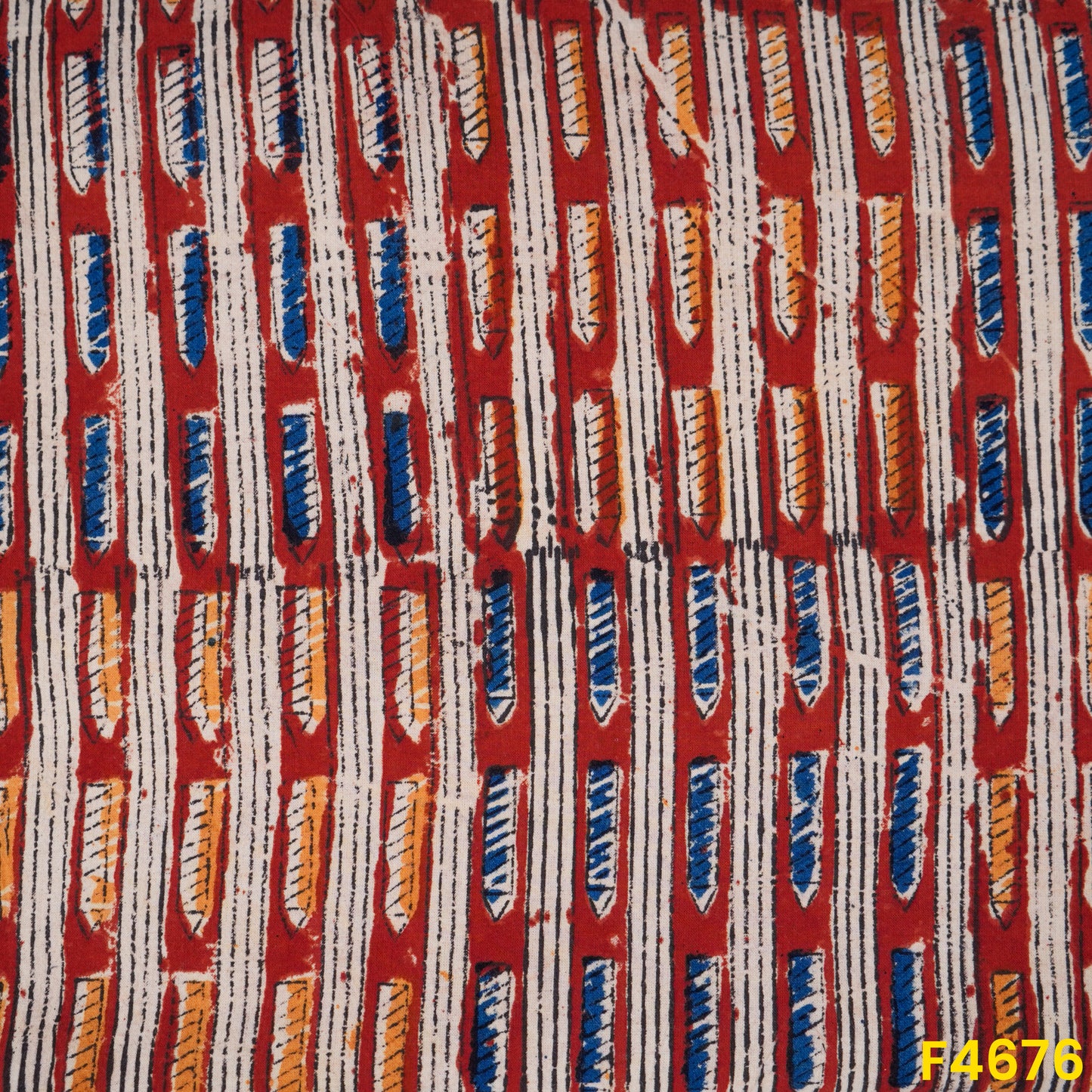 Block Print Handloom Cotton Fabric- F4676