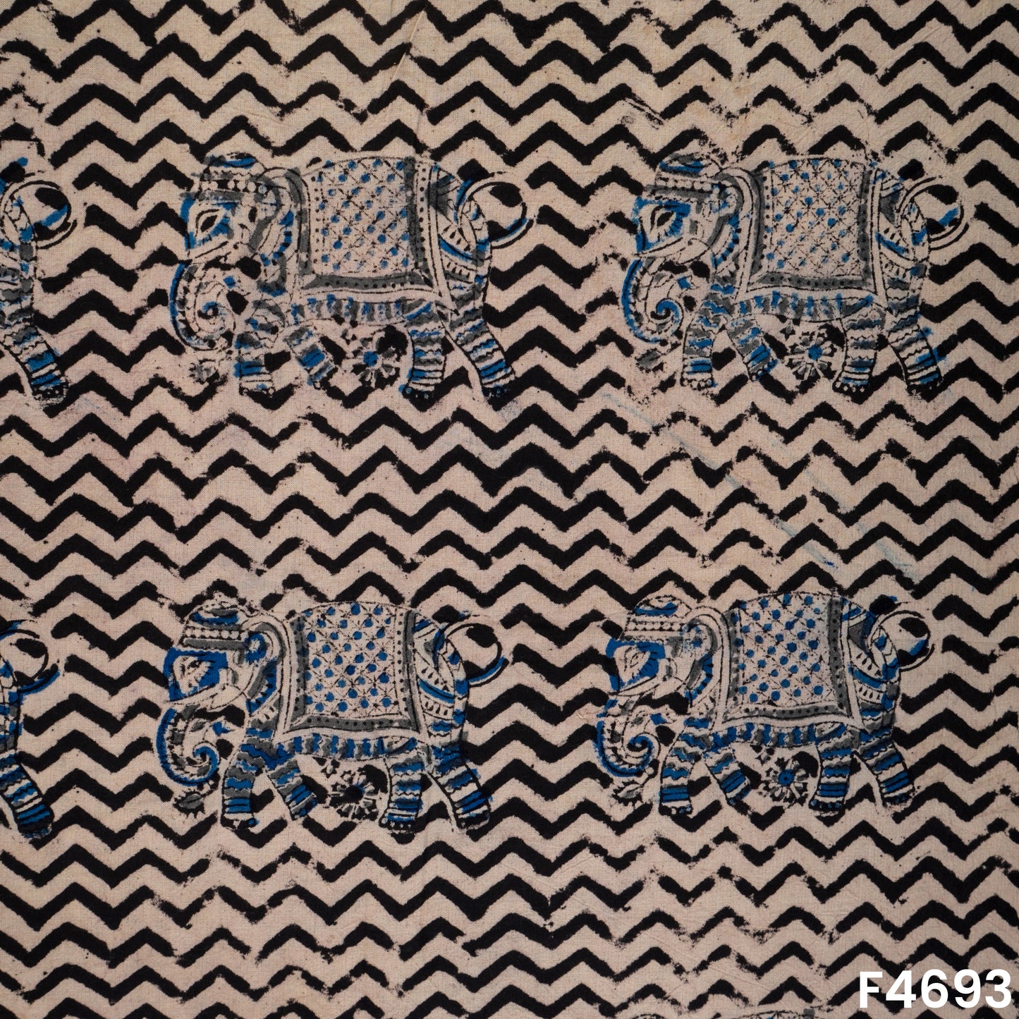 Kalamkari Print Handloom Cotton Fabric- F4693