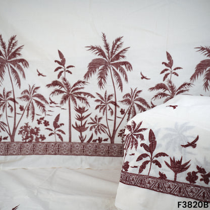 Thread Embroidered Kora Cotton Fabric- F3820