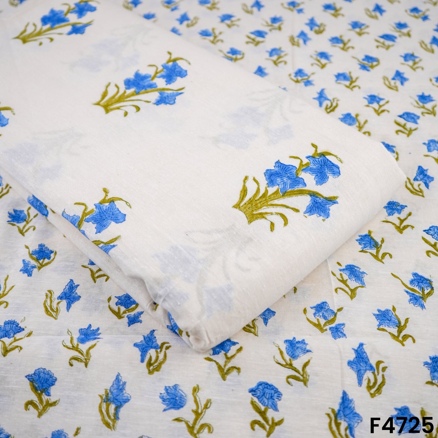 Printed Linen Cotton Fabric- F4725