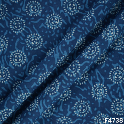 Indigo Print Cambric Cotton Fabric- F4738