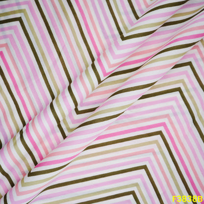 Floral Printed Cambric Cotton Fabric- F3838