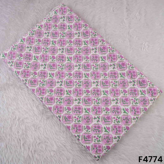 Flower Print Cambric Cotton Fabric- F4774