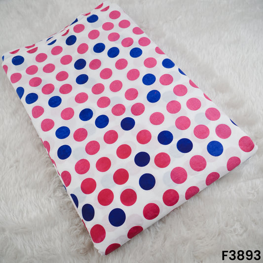 Polka Dot Print Cotton Fabric- F3893