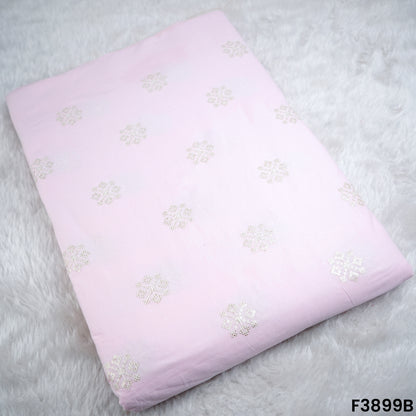 Thread Sequins Embroidered Cambric Cotton Fabric- F3899