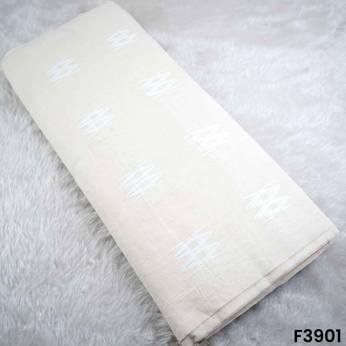 Self Jacquard Kora Cotton Fabric- F3901