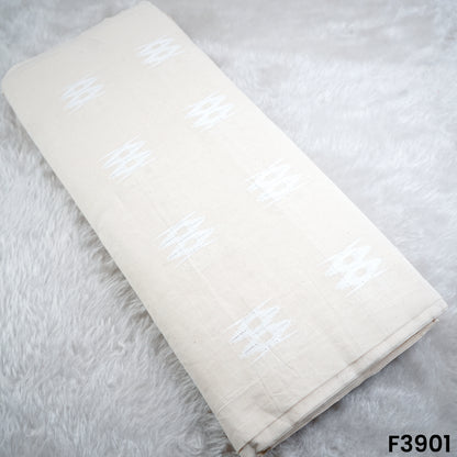 Self Jacquard Kora Cotton Fabric- F3901