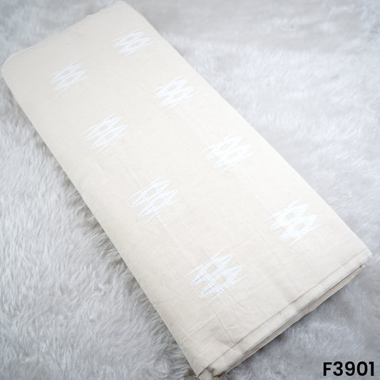 Self Jacquard Kora Cotton Fabric- F3901