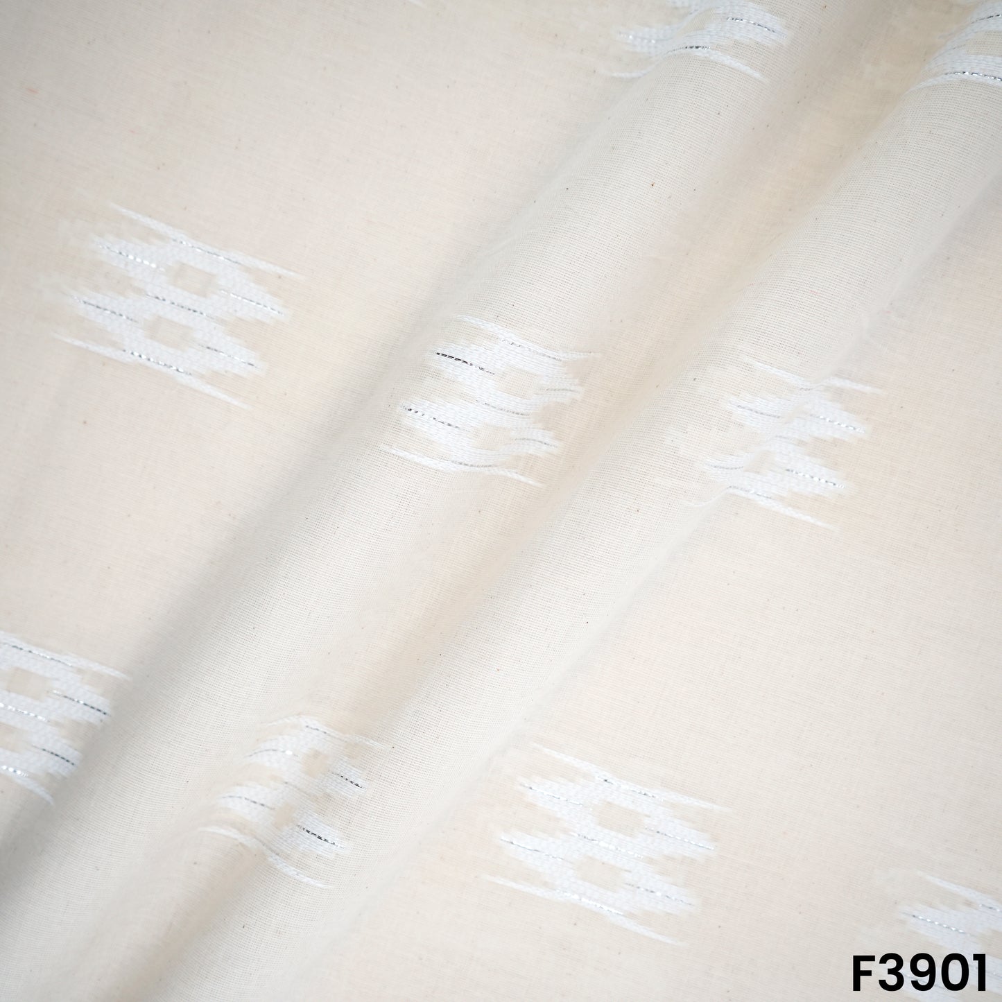 Self Jacquard Kora Cotton Fabric- F3901