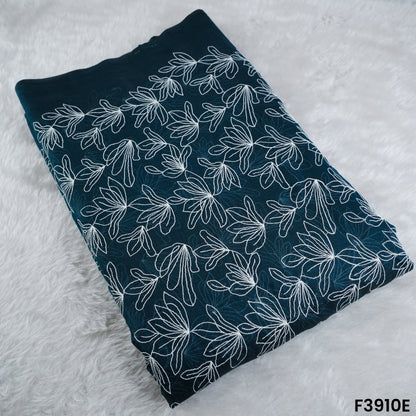 Thread Embroidered Mul Chanderi Fabric- F3910