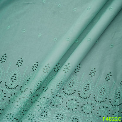 Thread Embroidered Hakoba Cotton Fabric- F4822