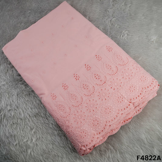 Thread Embroidered Hakoba Cotton Fabric- F4822