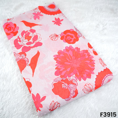 Floral Printed Mul Cotton Fabric- F3915