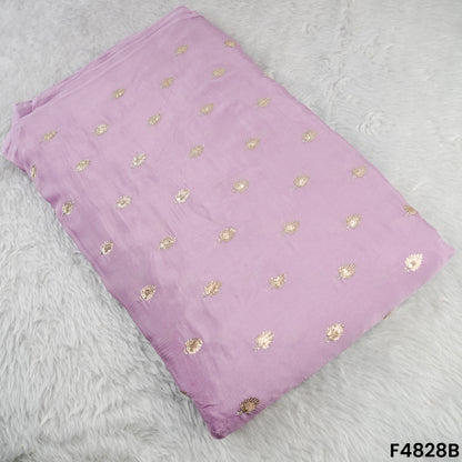 Zari Sequins Work Chinon Chiffon Fabric- F4828