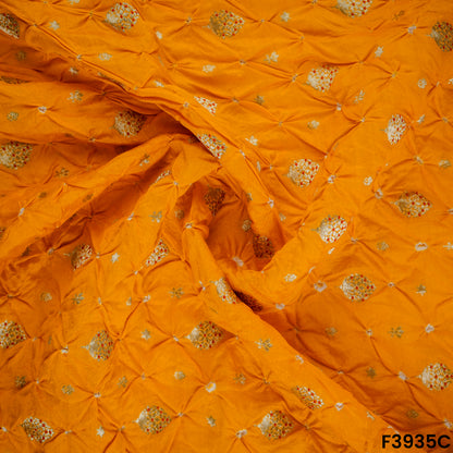 Pure bandhani silk Fabric- F3935