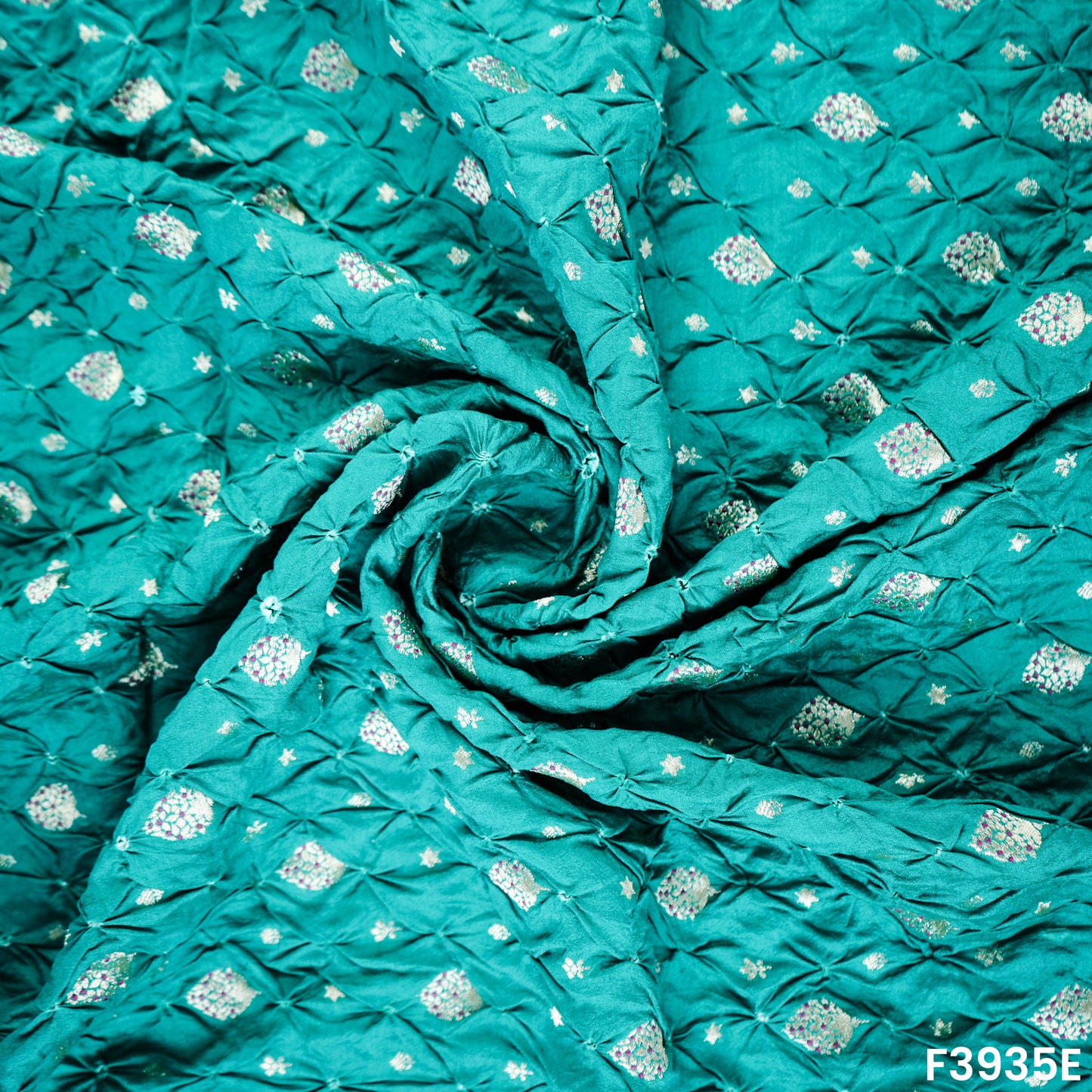 Pure bandhani silk Fabric- F3935