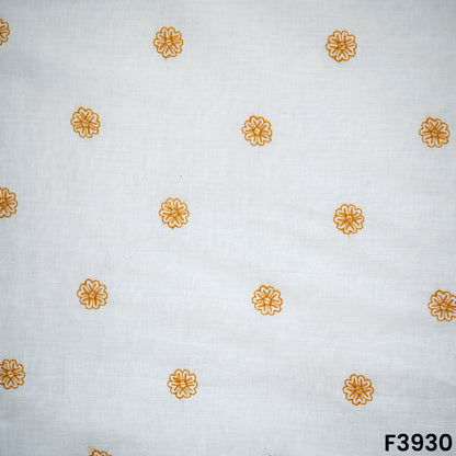 Thread Sequins Embroidered Kora Cotton Fabric- F3930