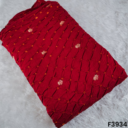 Pure bandhani silk Fabric- F3934