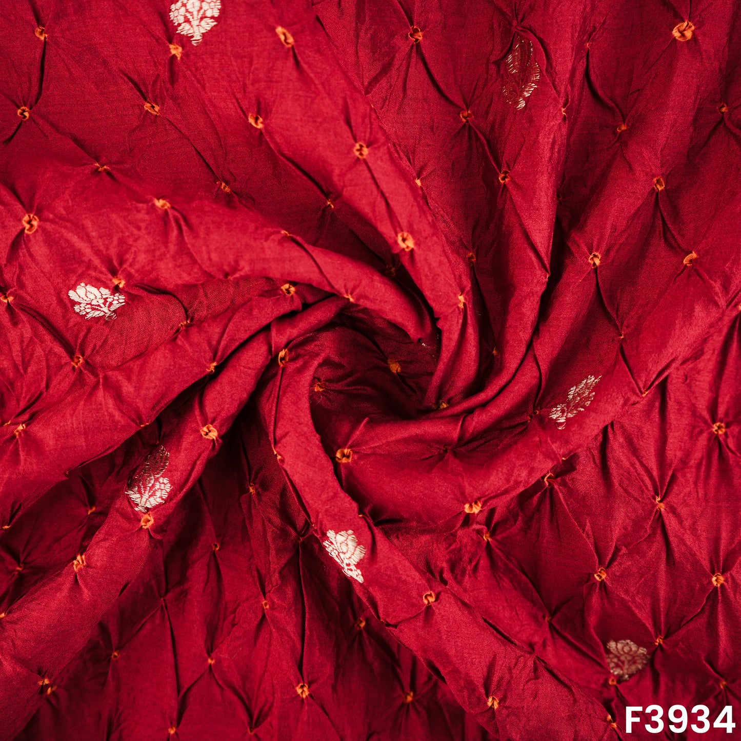 Pure bandhani silk Fabric- F3934