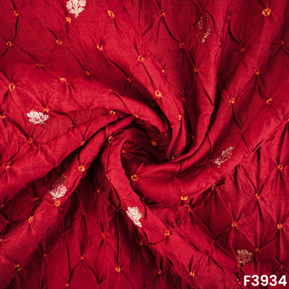 Pure bandhani silk Fabric- F3934