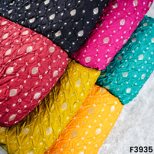Pure bandhani silk Fabric- F3935