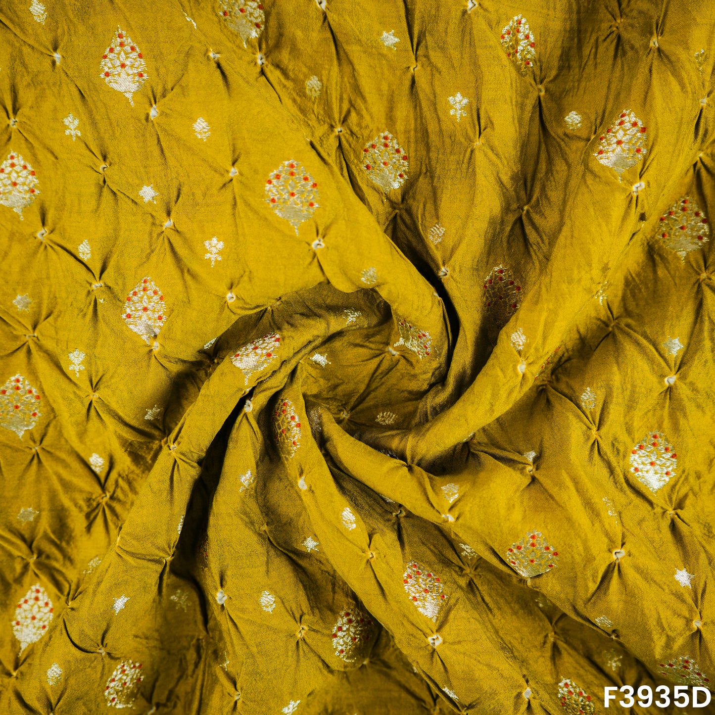 Pure bandhani silk Fabric- F3935