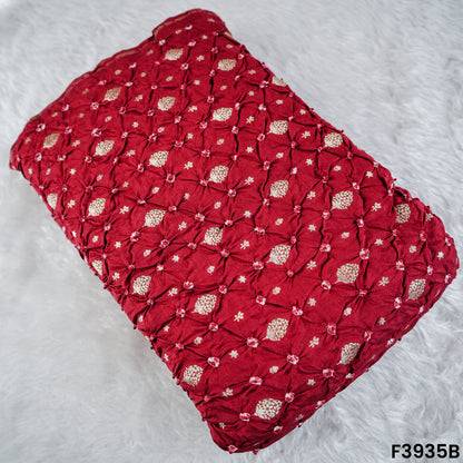 Pure bandhani silk Fabric- F3935