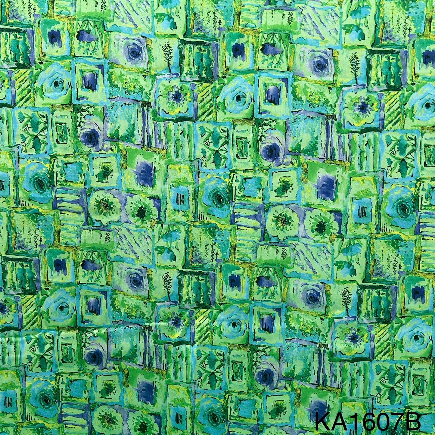 Printed Satin Georgette Fabric-KA1607