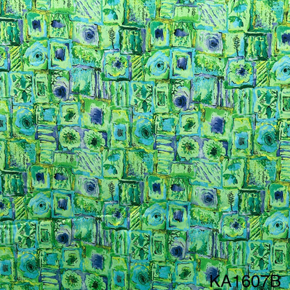 Printed Satin Georgette Fabric-KA1607