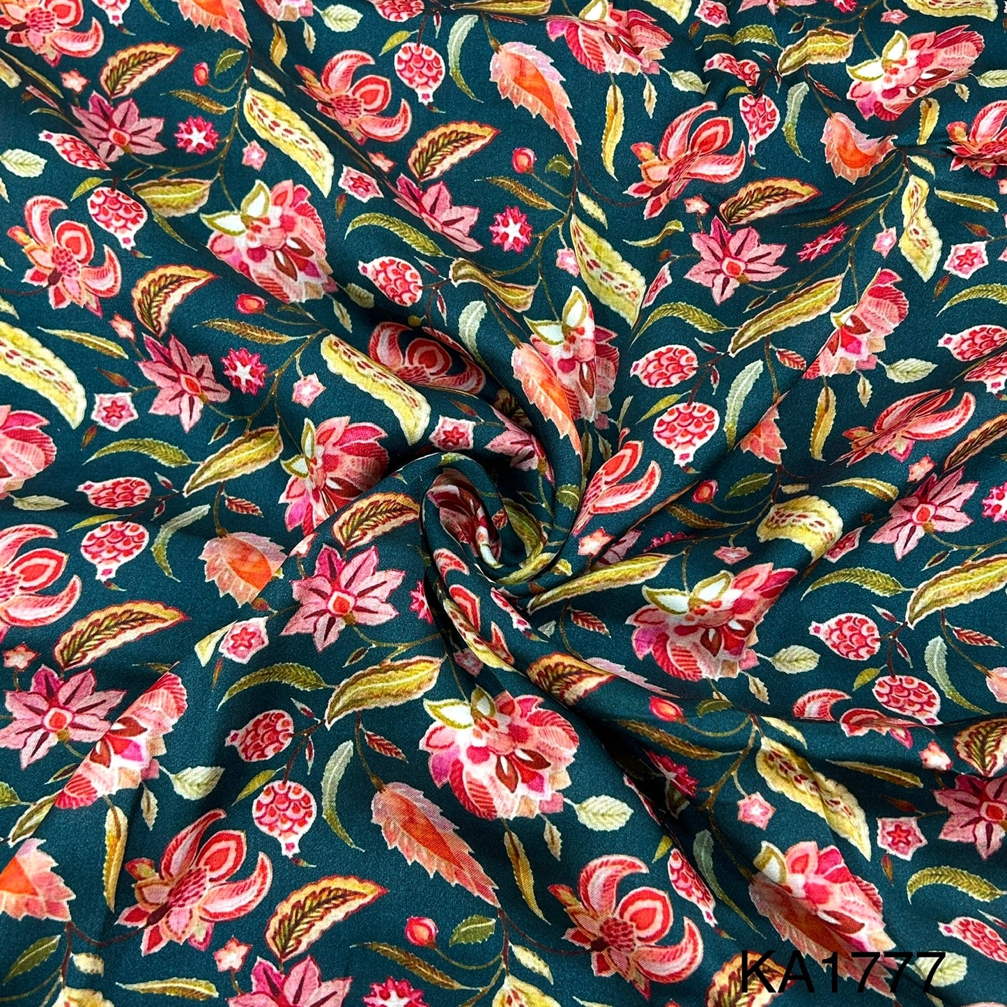 Printed Modal Satin Fabric - KA1777