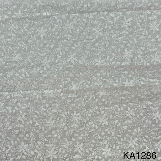 Embroidered Kota Cotton Fabric-Ka1286