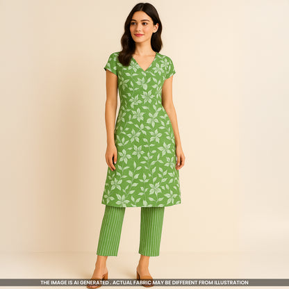 Floral Print Cambric Cotton Fabric- F4216