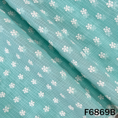 Thread Embroidered kota Cotton Fabric - F6869