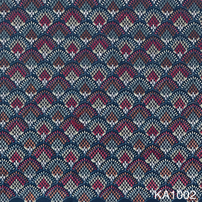 Thread Embroidered Sequins Raw Silk Fabric KA1002