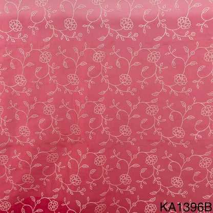 Thread Embroidered Pure Silk Organza FABRIC-KA1396
